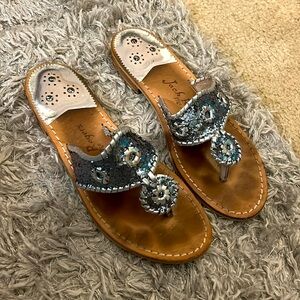 🩶Glitter Silver Jack Rogers 9.5🩶